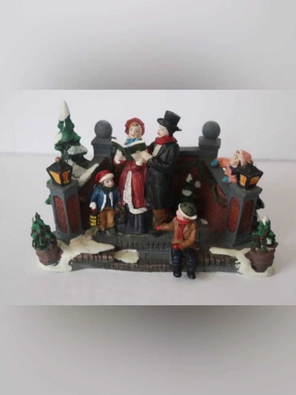 Vintage Christmas Carolers Figurine Sculpture